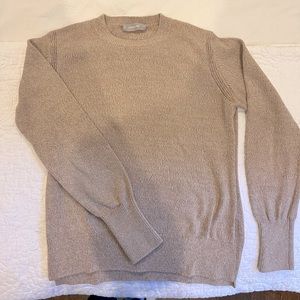 Everlane camel color, cotton crew neck sweater, size small